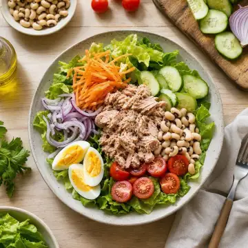 Salada Completa de Atum e Feijão-frade