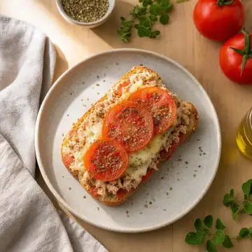 Tosta Quente de Atum, Tomate e Orégãos