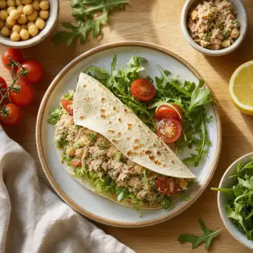 Wrap de Atum e Grão Esmagado